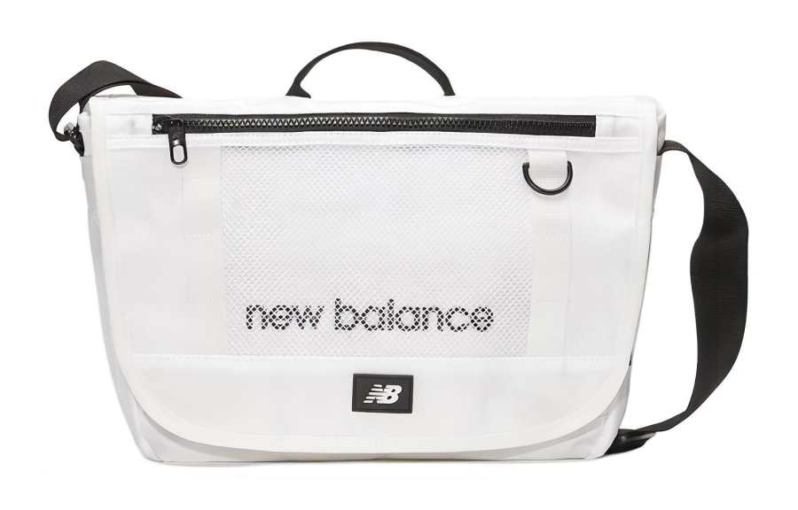 New Balance New Balance Nylon Messenger Bag, Shoulder Bag, Crossbody Bag, Handbag Unisex White