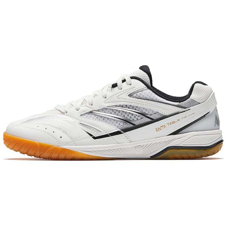 Anta Rotor Blade Badminton Low top Table Tennis Shoes Unisex White Silver Black