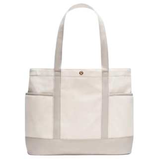 Lululemon Daily Cotton Tote Bag, Shopping Bag, Handbag Regular Unisex White