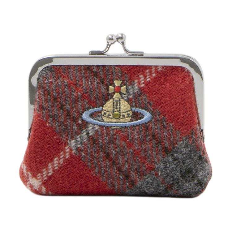 Vivienne Westwood Tweed Coin Purse Women's Red