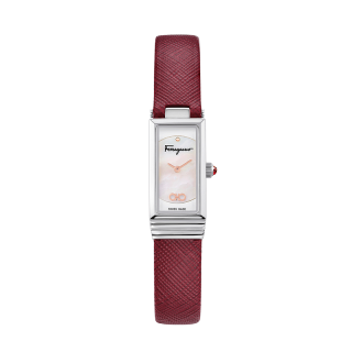 FERRAGAMO Wrist Watches Quartz Movement Genuine Leather Cow Leather Strap 14 White Dial Women's Watch