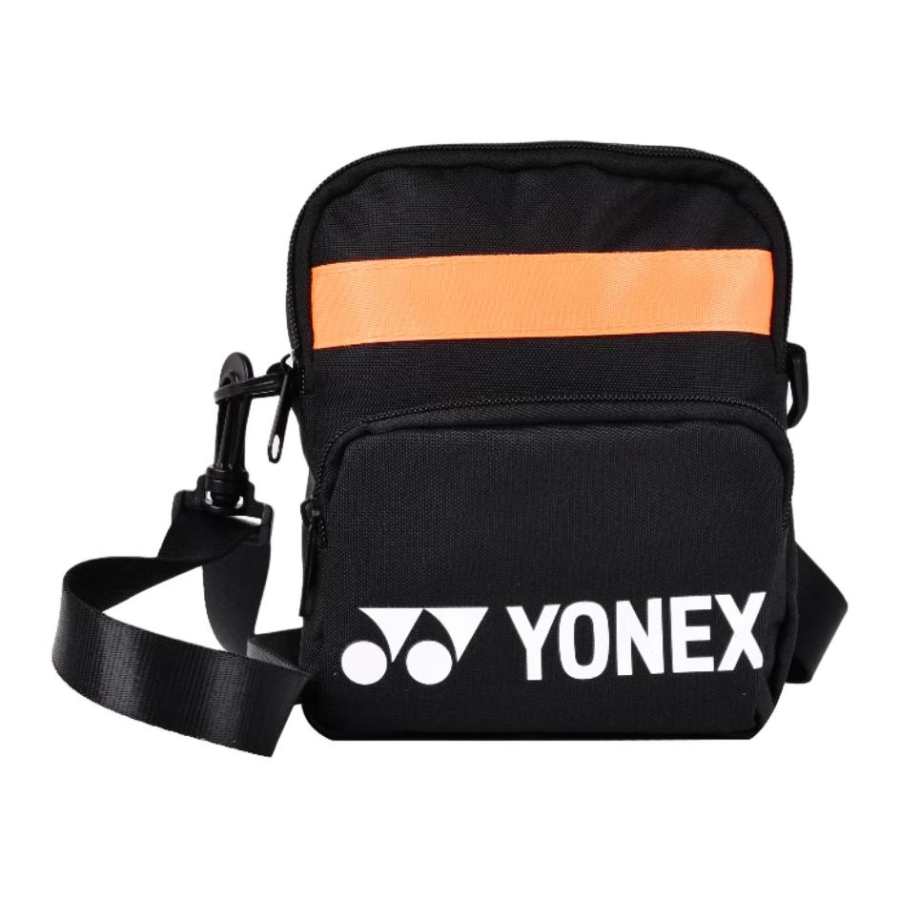 YONEX Fabric Shoulder Bag, Crossbody Bag Regular Unisex Black/Dark Blue