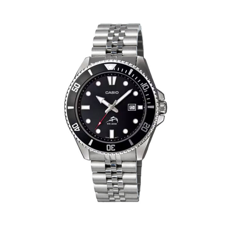 CASIO CASIO Custom Collection MDV 106 1 Quartz Movement Stainless Steel Strap Watch Unisex Black Dial
