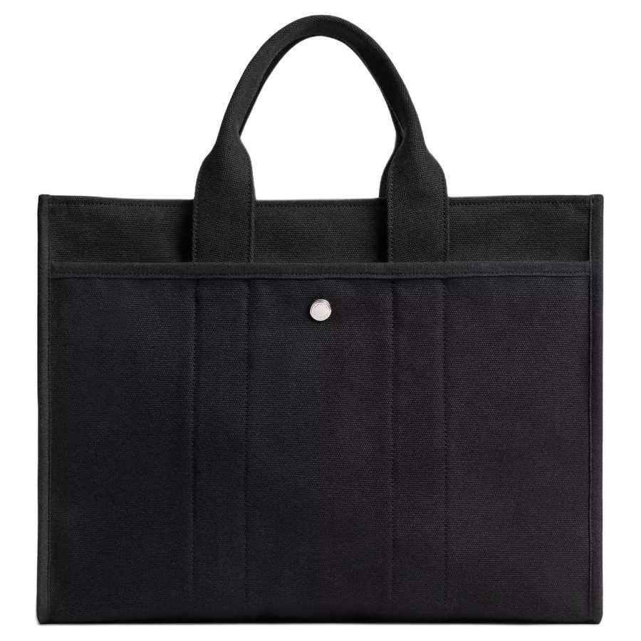 COACH Canvas Tote Bag, Shopping Bag, Handbag Large Women's Black