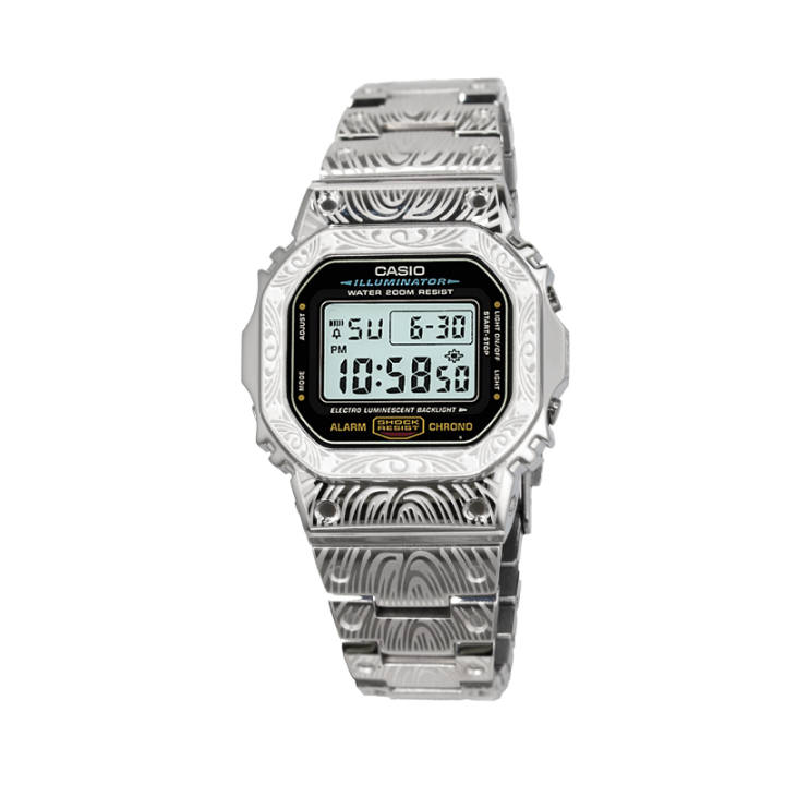 CASIO CASIO Custom Collection Electronic Movement Steel Strap Watch Unisex Blue Dial