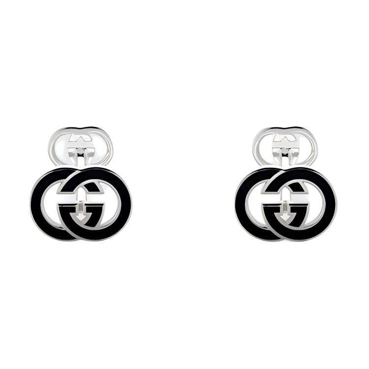 GUCCI GUCCI Interlocking Enamel Cufflinks