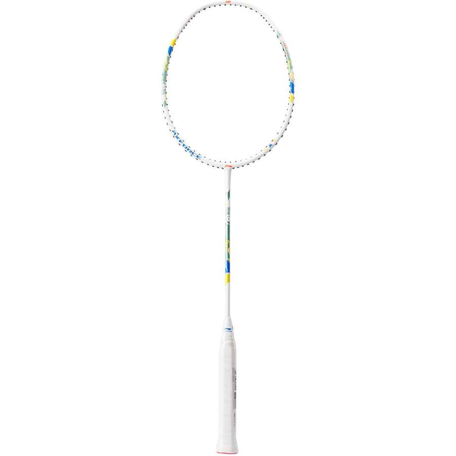 Li-Ning Li Ning Thunder JR Badminton Rackets Offensive Type Heavy Head, Stiff Shaft Advanced Level 5U/G6 Pearl White