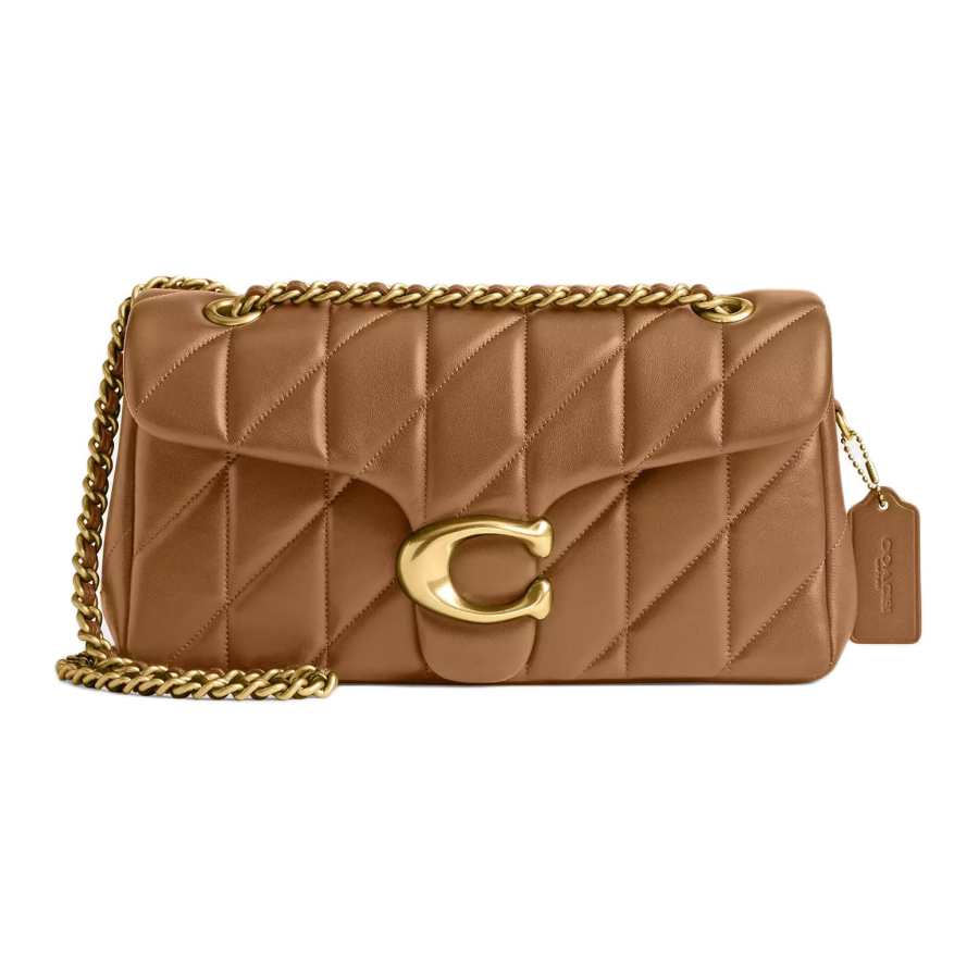 COACH Tabby Nappa Leather Crossbody Bag, Shoulder Bag Medium Women's Honey Brown