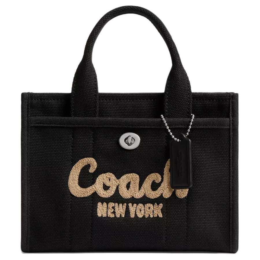 COACH Cargo Canvas With Satin Shoulder Bag, Crossbody Bag, Handbag Small Women's Black