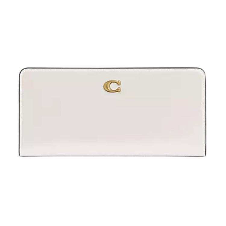 COACH COACH Calfskin Wallet Regular Women's White