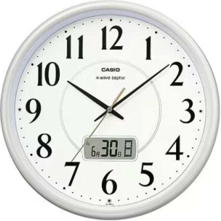 CASIO CASIO Quartz Movement Resin Wall Clock Unisex White