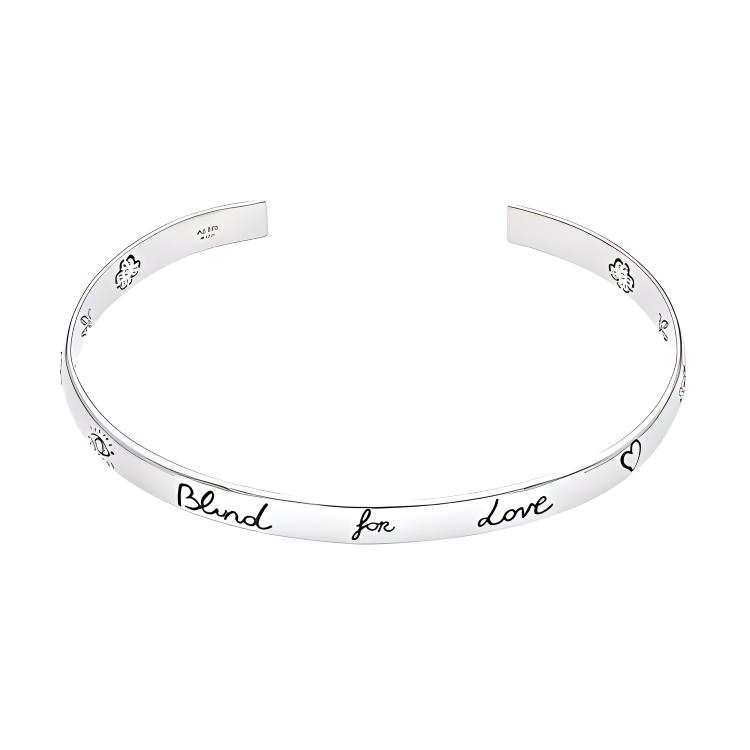 GUCCI GUCCI Blind For Love Bangles Women's Silver