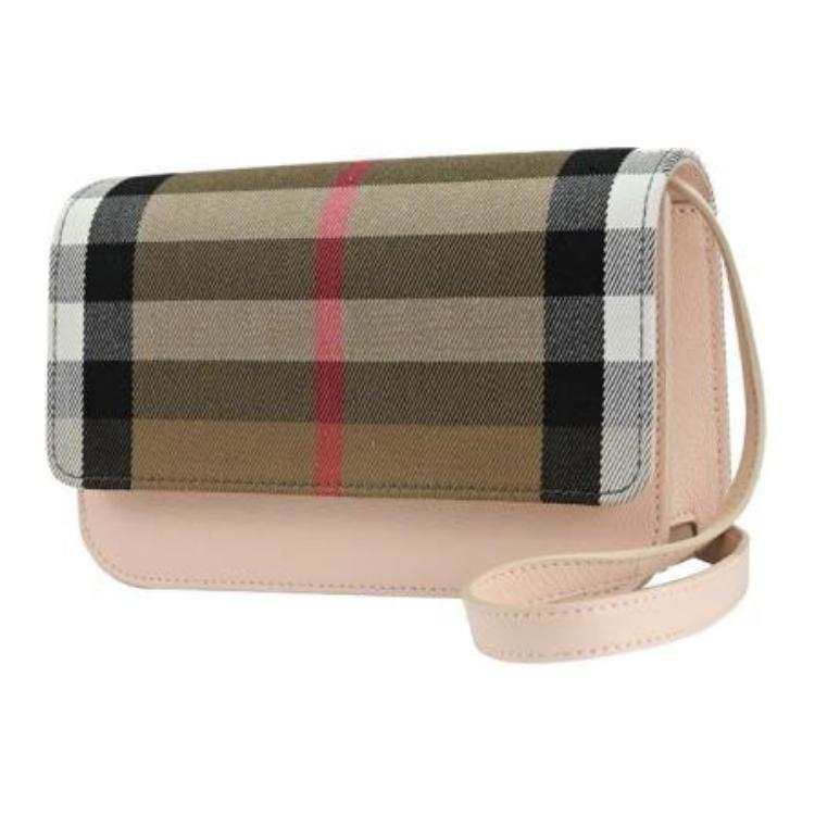 Burberry Calfskin Crossbody Bag, Shoulder Bag Women's Light Pink