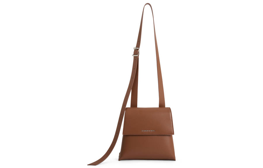 CHARLES&KEITH Polyurethane Crossbody Bags Small Women's Chocolate/Sage Green Gray Green
