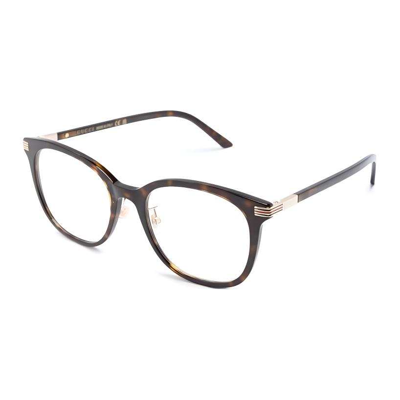 GUCCI GUCCI Irregular Shape Eyeglass Frames Women's Brown