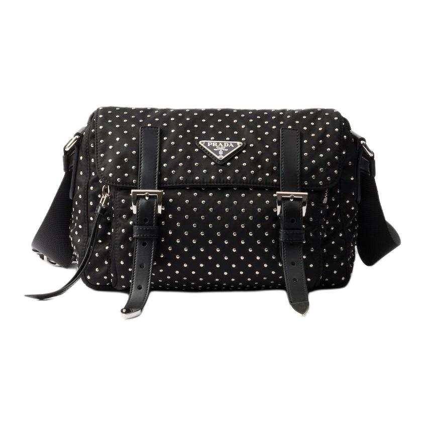 PRADA Re Nylon Recycled Nylon Shoulder Bag, Crossbody Bag Women's Black