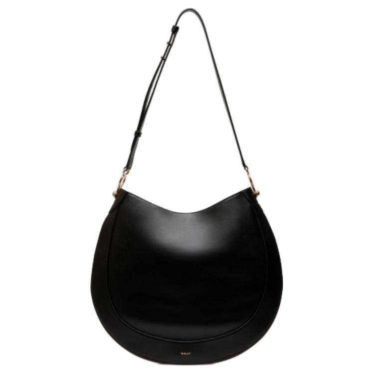 BALLY Cow Leather Portable Crossbody Bag, Shoulder Bag Medium Women's Black
