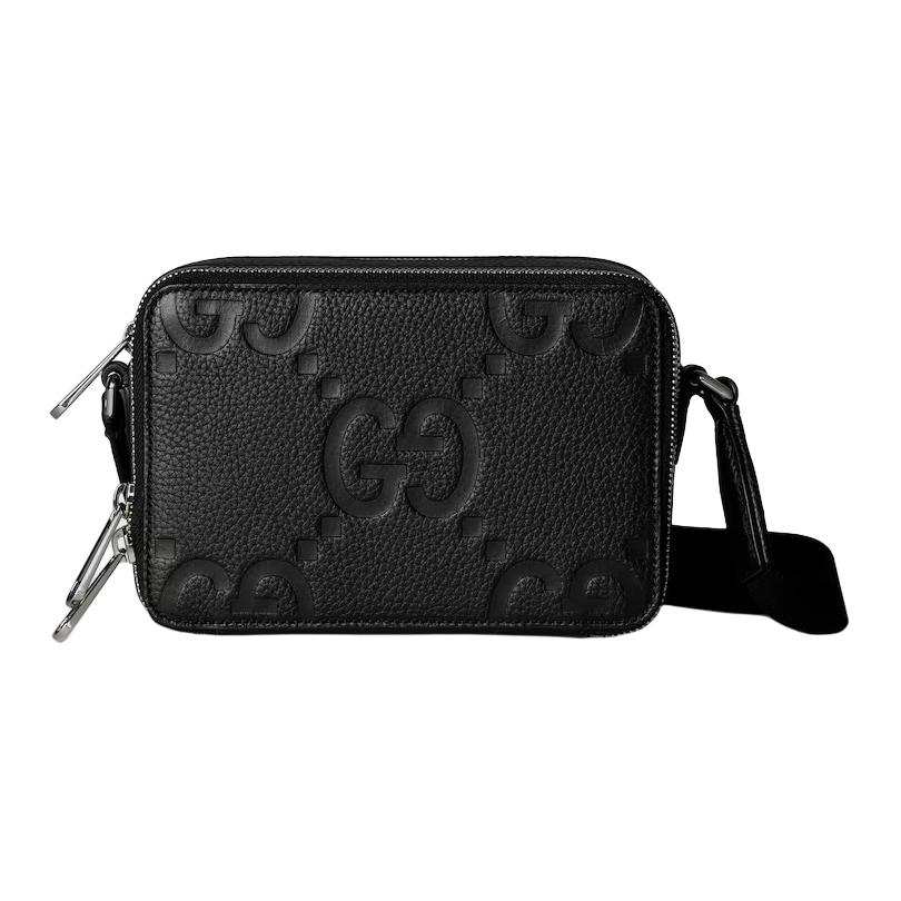 GUCCI Leather Shoulder Bag, Crossbody Bag Extra Mini Men's Black