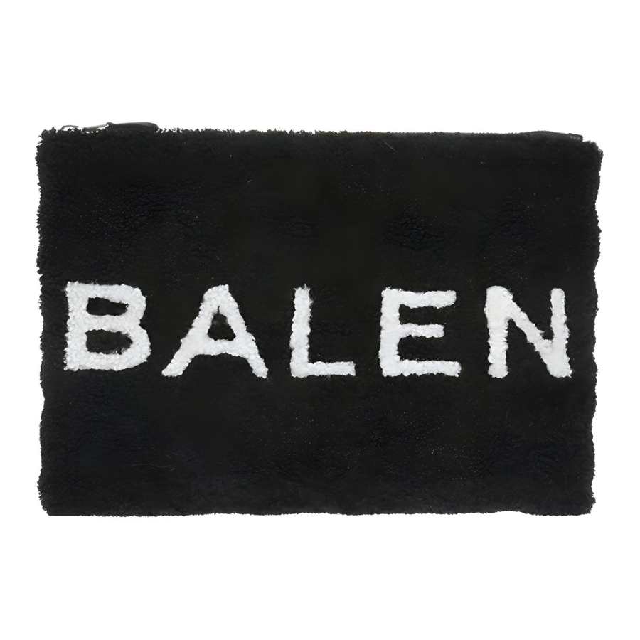 Balenciaga Wool Handbag Clutch Women's Black
