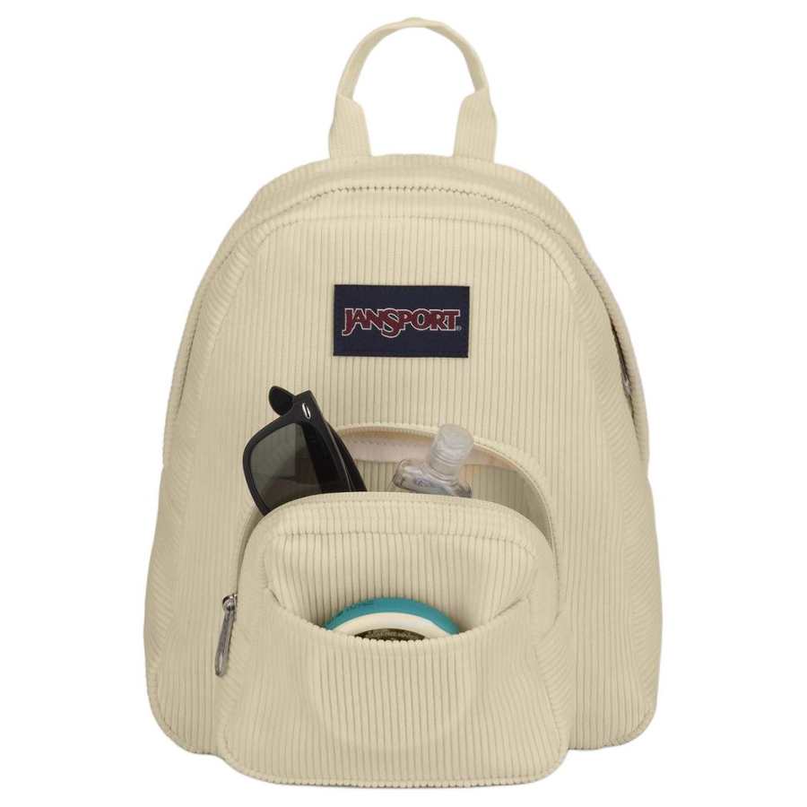 JanSport Polyester Backpack Mini Unisex Corduroy Coconut