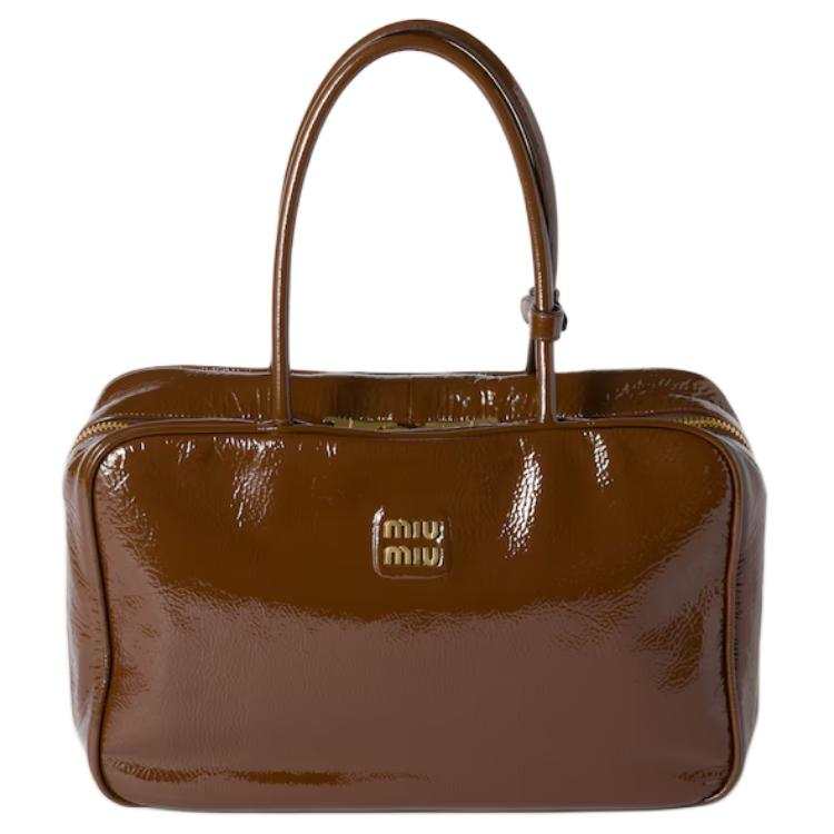 MIU MIU Beau Sheepskin Handbag, Shoulder Bag Regular Women's Rosewood