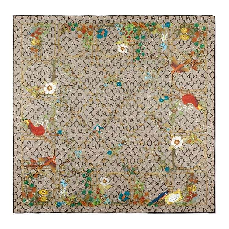 GUCCI GUCCI Floral Print Scarf