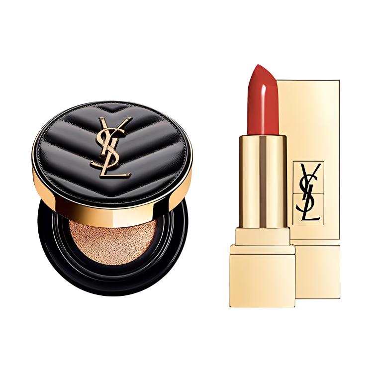 SAINT LAURENT Small Round Pendant Makeup Sets Sun Protection With Skin Tone Correction Two Piece Set