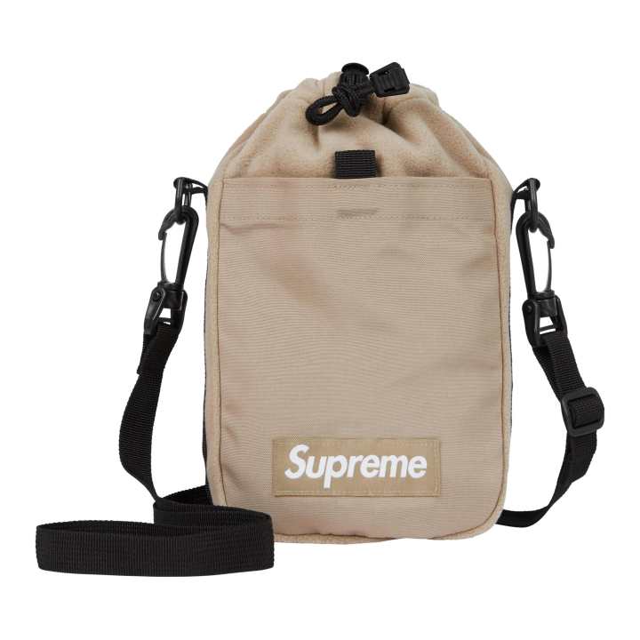 Supreme Supreme POLARTEC Wool Shoulder Bag, Crossbody Bag Unisex Taupe