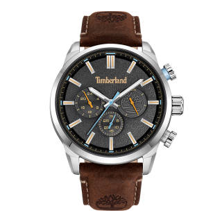 Timberland Henniker II Wrist Watches Quartz Movement Leather Strap Black Dial Men's Watches