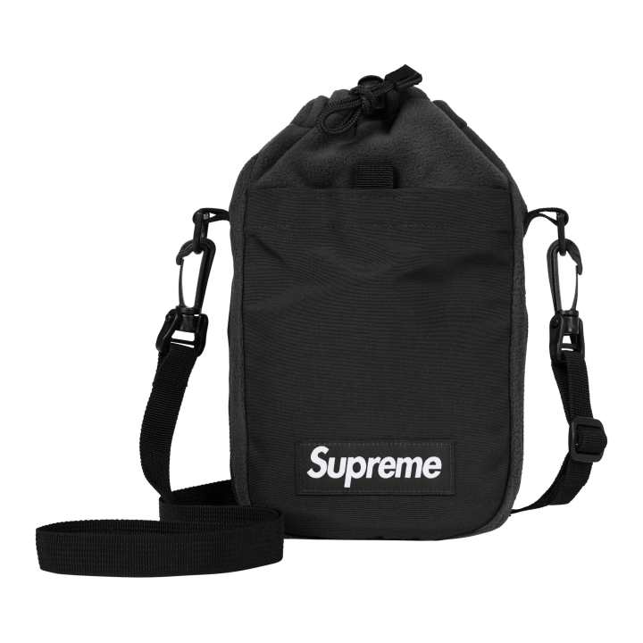 Supreme Supreme POLARTEC Wool Shoulder Bag, Crossbody Bag Unisex Black