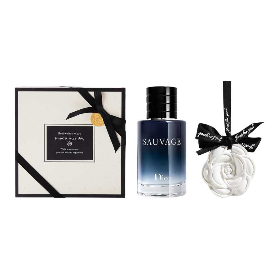 DIOR Wild Men's Perfume Sample Camellia Aromatherapy Black Butterfly Box, Woody Fougere Eau De Toilette