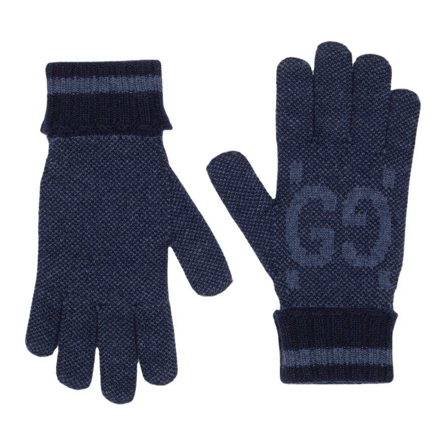 GUCCI GG intarsia Cashmere Gloves