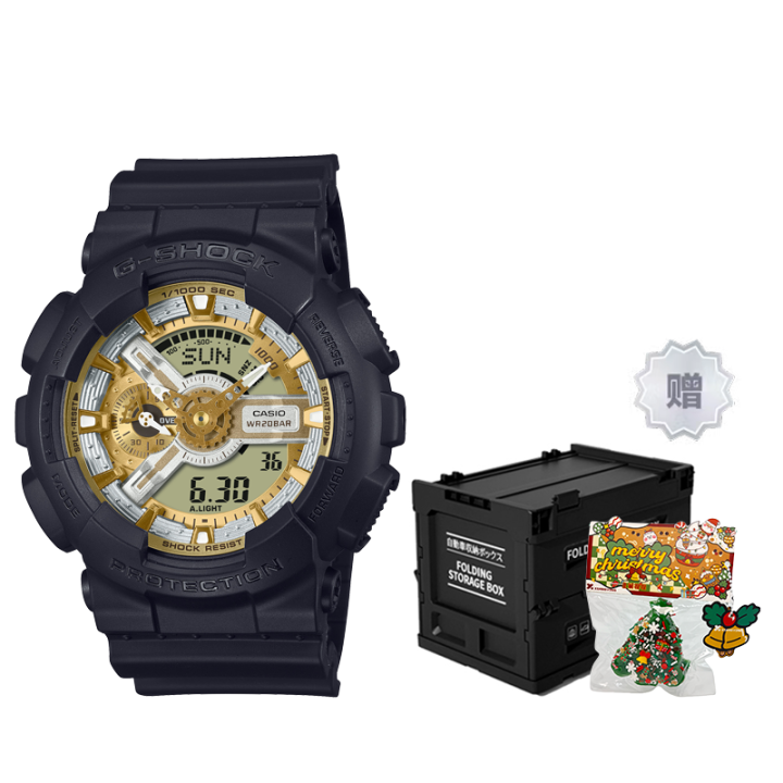 CASIO CASIO Unisex Liquid Crystal/Analog Dual Display Series Gold Watch GA-110CD-1A9PR