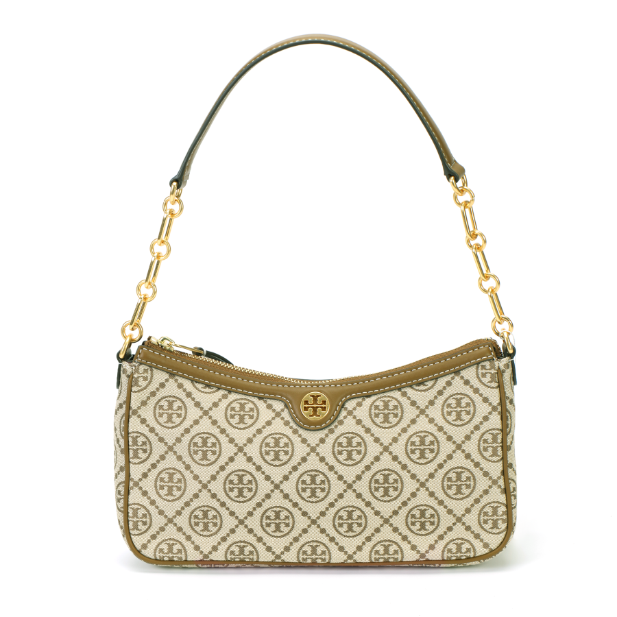 TORY BURCH T Monogram Jacquard Fabric Shoulder Bag, Portable Crossbody Bag Women's