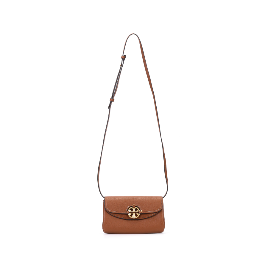 TORY BURCH Miller Cow Leather Crossbody Bags Women's Camel