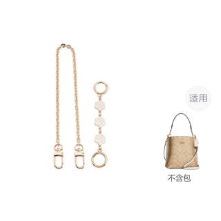 Luxury Care Artisan Workshop Metal Alloy Bag Straps Women's White/Gold Tone