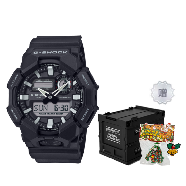 CASIO CASIO Unisex Liquid Crystal/Analog Dual Display Series Black Watch GA-010-1APR