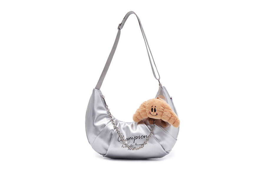 Champion Croissant Bag Fabric Shoulder Bag Regular Women's Black/Silver White/Pink