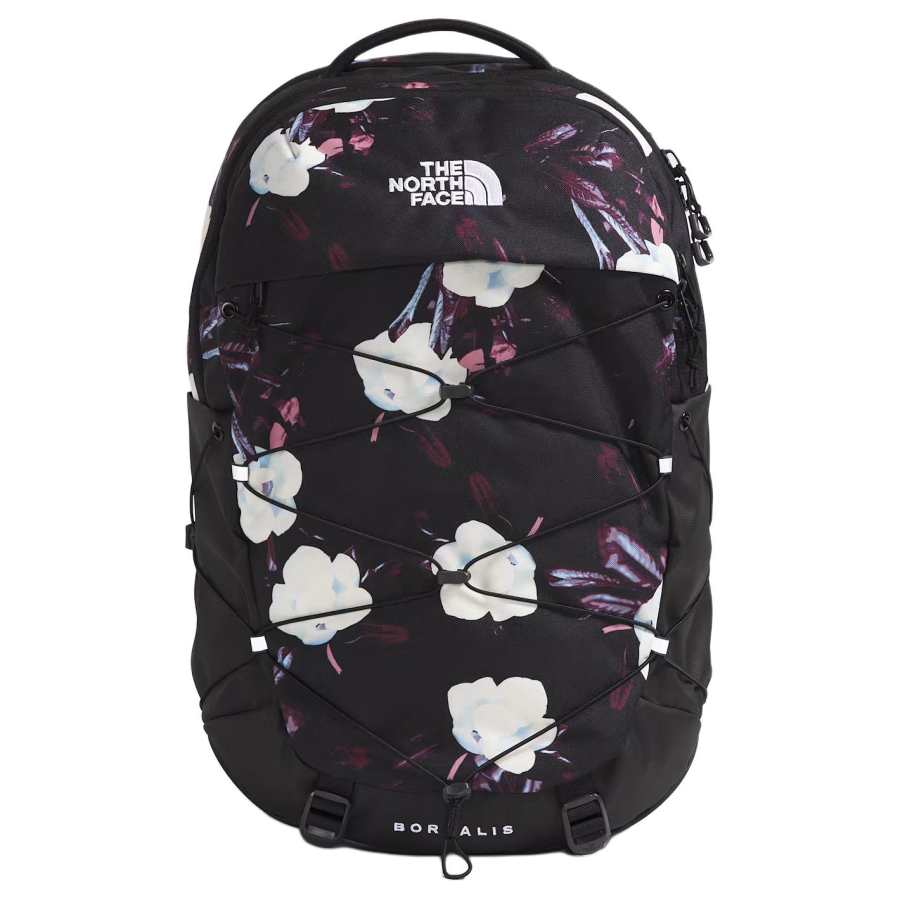 THE NORTH FACE 28L Outdoor Bags Recycled Nylon Black Winter Flower Print Women's