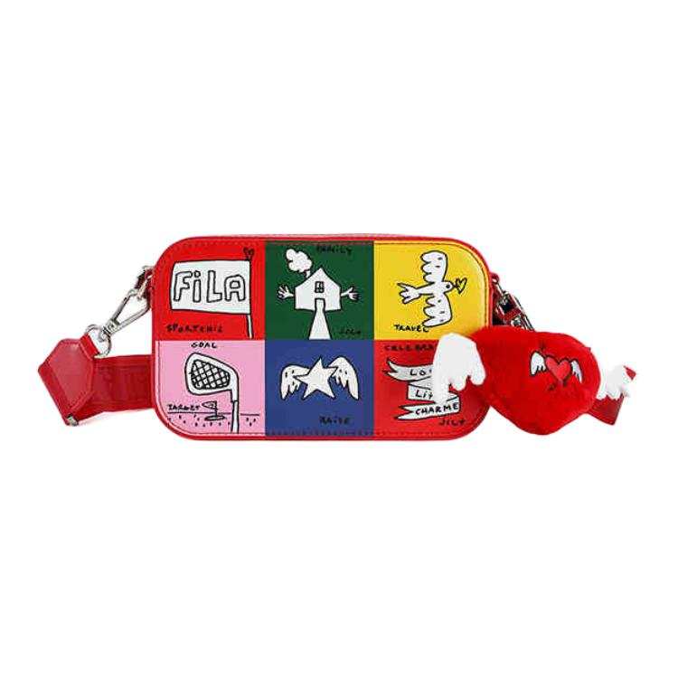 FILA Pu Crossbody Bags Mini Women's Red