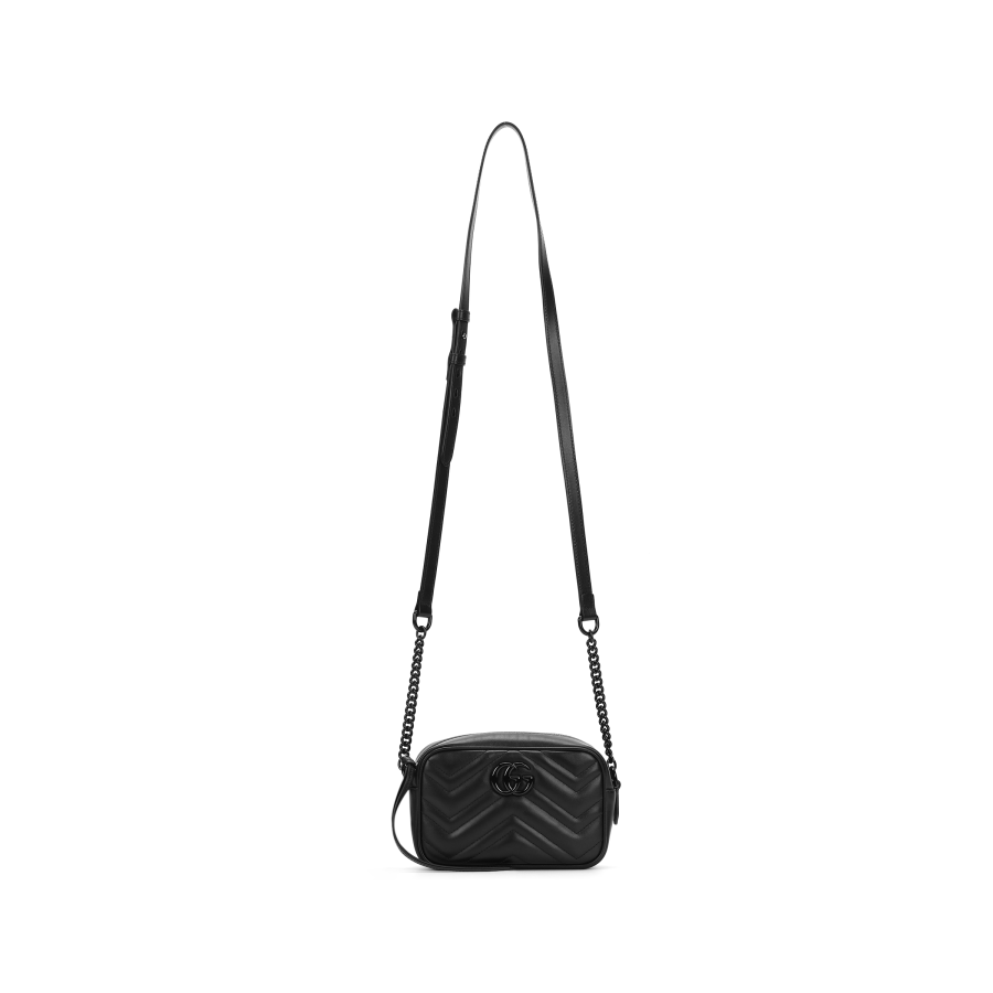 GUCCI Leather Camera Bag, Shoulder Bag Mini Women's Black