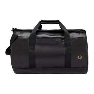 FRED PERRY Recycled Polyester Boston Bag, Handbag, Travel Bag Men's Black