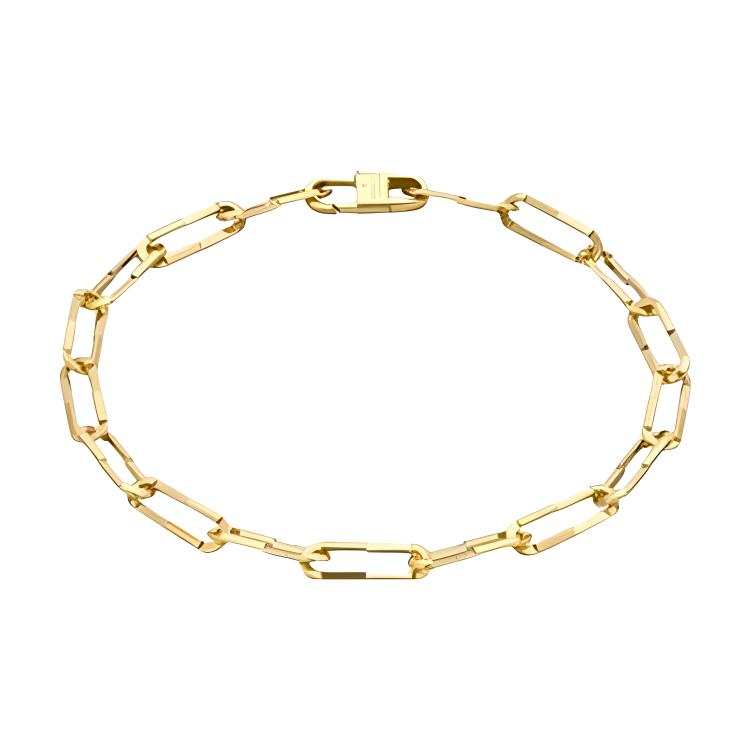 GUCCI 18kt Yellow Gold Xs Link To Love Chain Bracelet
