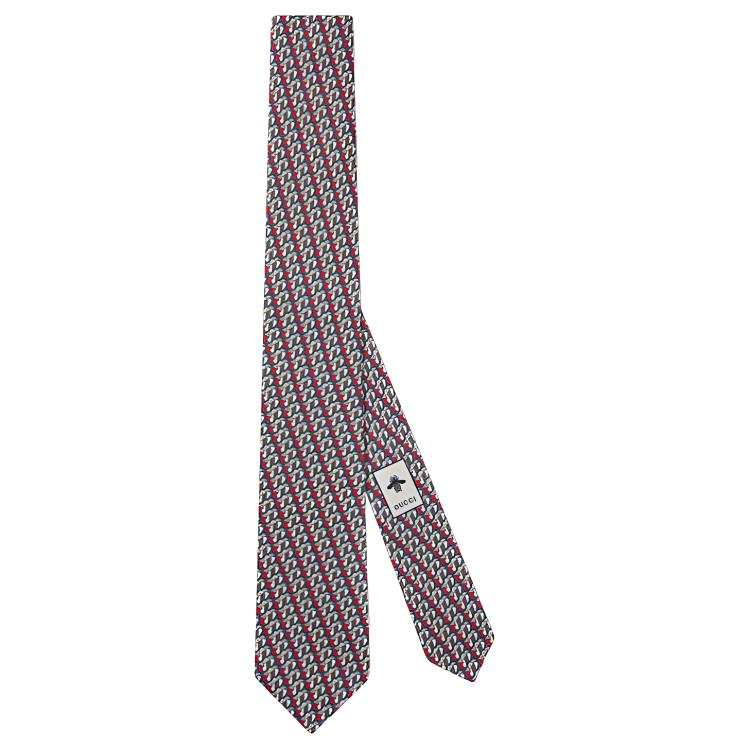 GUCCI 【Previous Season】Valigeria-print silk tie