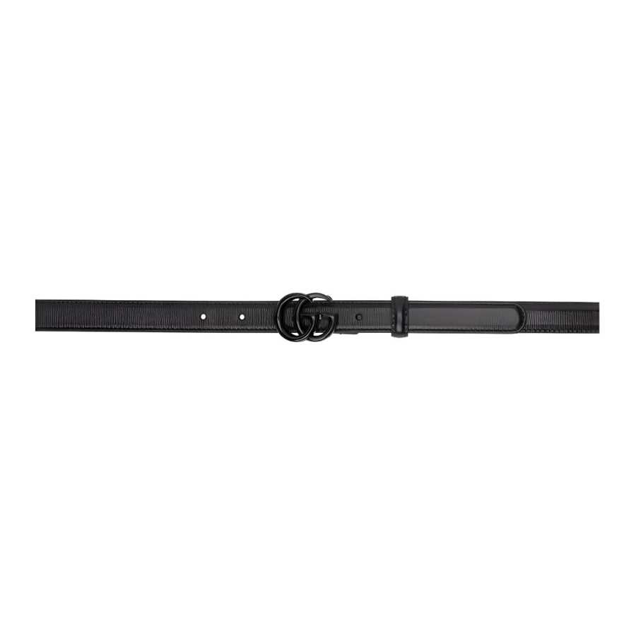 GUCCI GG Marmont Leather Belts Women's Black 2cm