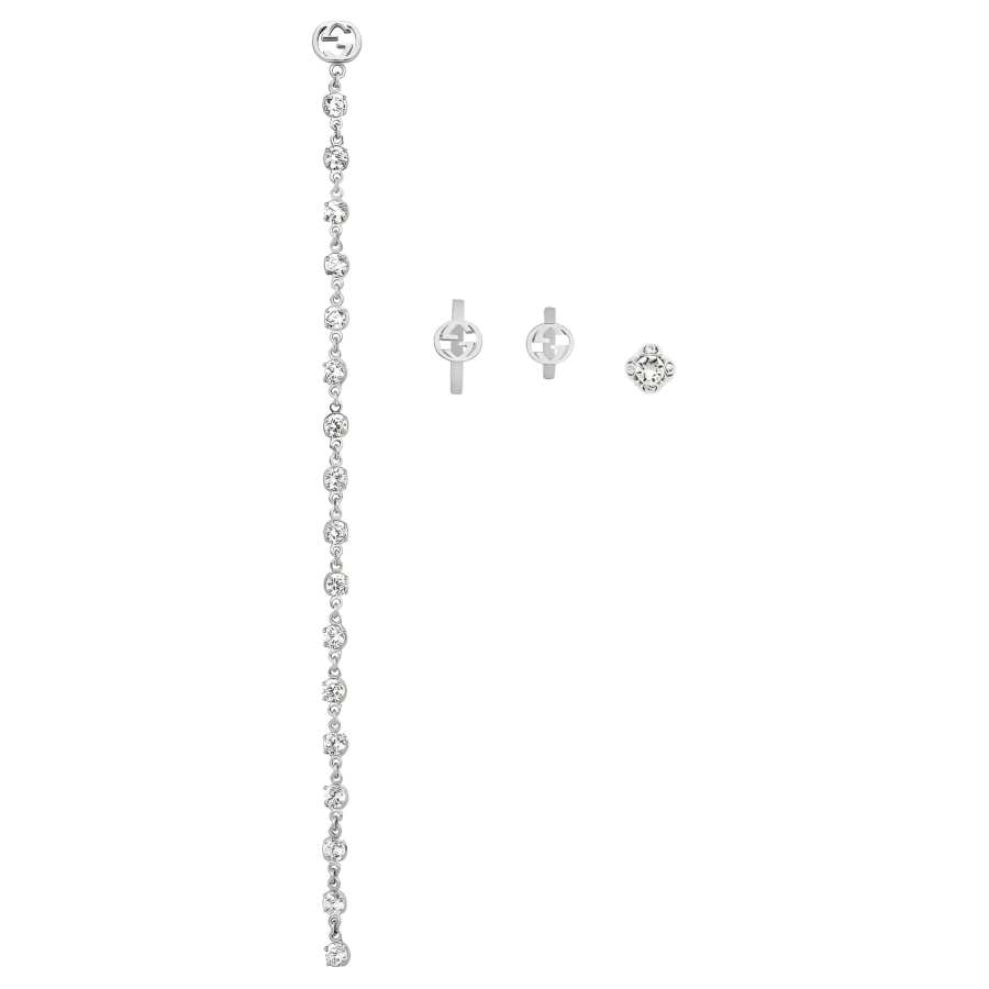 GUCCI Metal Nail Accessories Set Women's Silver