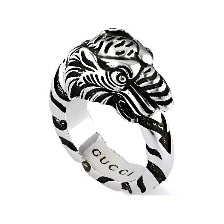 GUCCI Garden 925 Sterling Silver Rings Men's Silver