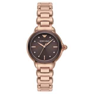 EMPORIO ARMANI Wrist Watches Quartz Movement Stainless Steel Strap 32mm Tan Watch Dial Women's Watch