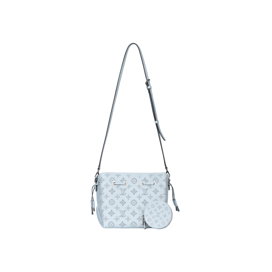 LOUIS VUITTON Bella Cow Leather Bucket Bag, Handbag, Shoulder Bag, Crossbody Bag Regular Women's Blue