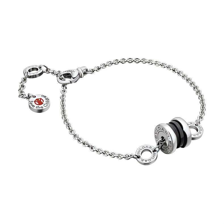 BVLGARI Save The Children Charity Collection Patchwork 925 Sterling Silver Ceramic Bracelets Unisex